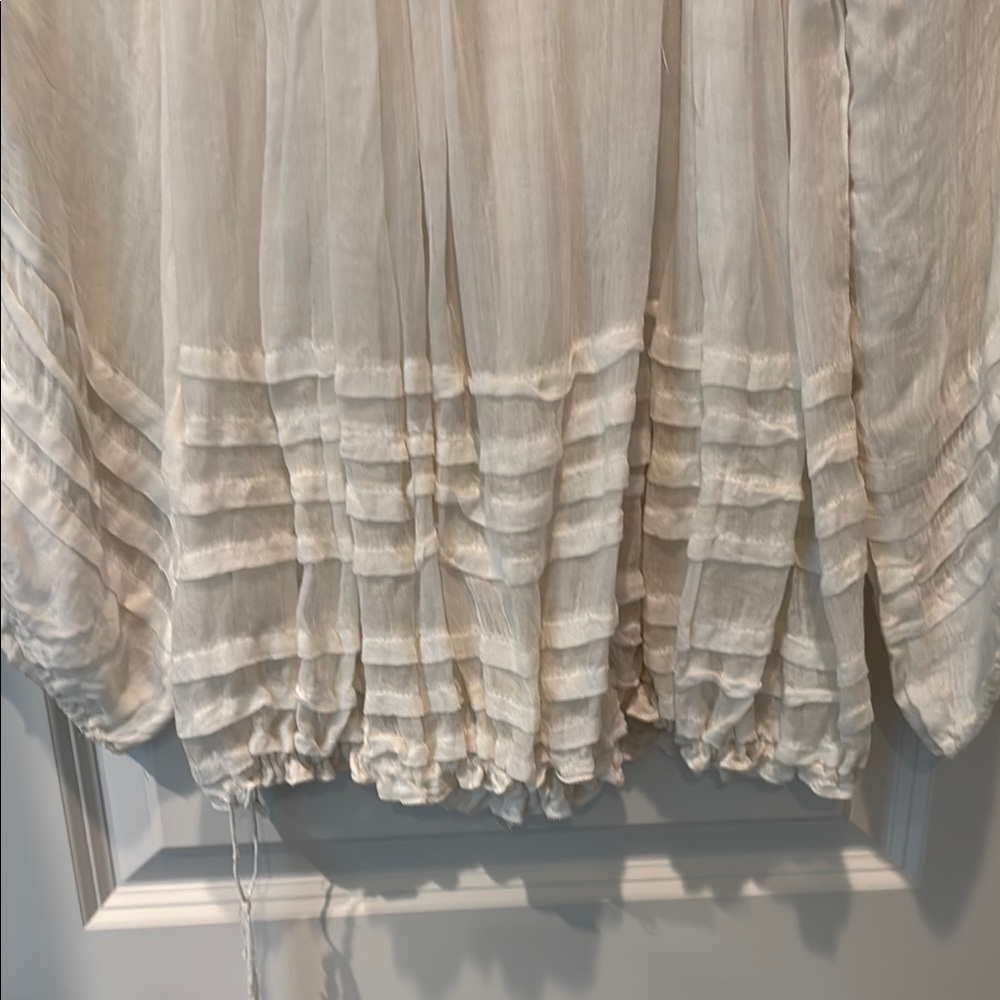 Chic Cream Free People Blouse with Lace Details - Picture 3 of 6